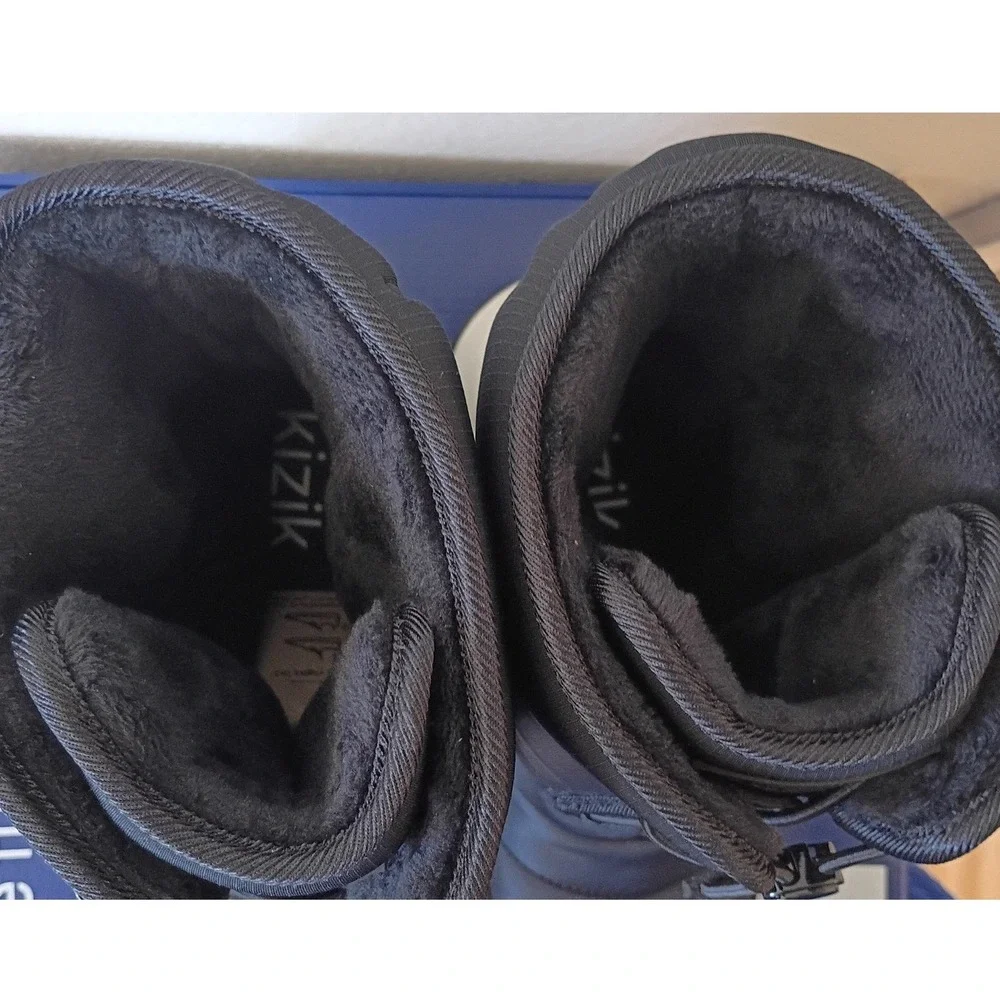 Kizik Juno 2 High Hands-Free Winter Boots Black Whitecap Women 7 NEW